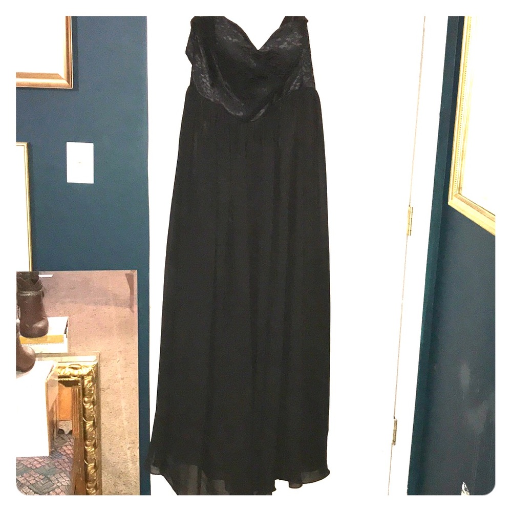 Black Lace/ Chiffon Bridesmaids dress
